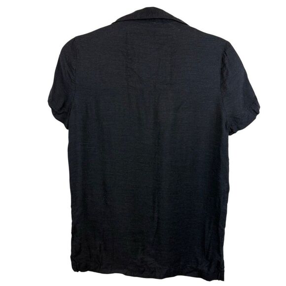 Lacoste Black Polo Size 32 (XS)  Viscose Silk Blend - Picture 2 of 7